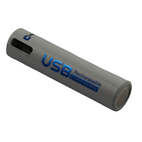 Pile AAA avec Port de Charge USB-C Li-ion 1.5V 600mAh 0.9Wh Rechargeable Avizar Blanc