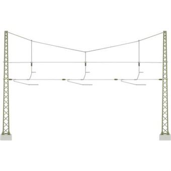 Mat de ligne double pour caténaires HO VIESSMANN 4160 modélisme