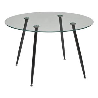 Atmosphera Créateur d'intérieur - Table À Manger en Verre "Ostras" 120cm Transparent - 1