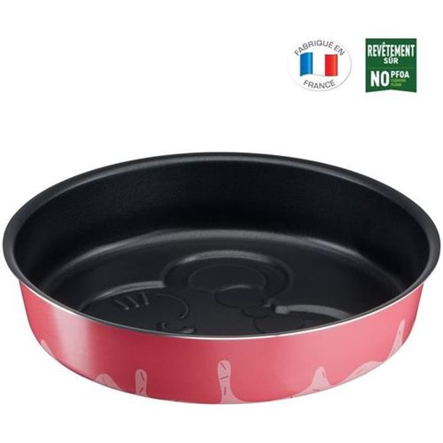 CHEFCLUB BY TEFAL J5679602 Moule a manqué embossé souris 24 cm rose