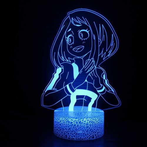 Lampe 3D Tactile Veilleuses Enfant MY2096 My Hero Académia 16 Couleurs avec Telecommande
