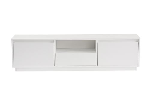 HANAH HOME Meuble Tv En Bois ""vanguard"" - 160 X 29 X 42 Cm - Blanc Naturel