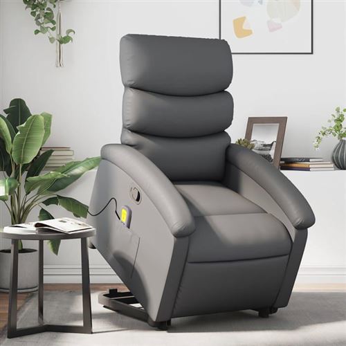 Non Communiqué Gris Vidaxl Fauteuil De Massage, Relaxation Similicuir