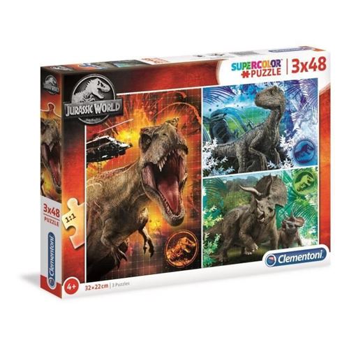 CLEMENTONI - 25250 - SuperColor 3x48 pieces - Jurassic World