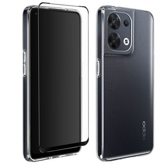 Pack coque semi-rigide silitrans BigBen Connected Transparent + Verre trempé 2,5D pour Oppo Reno 8