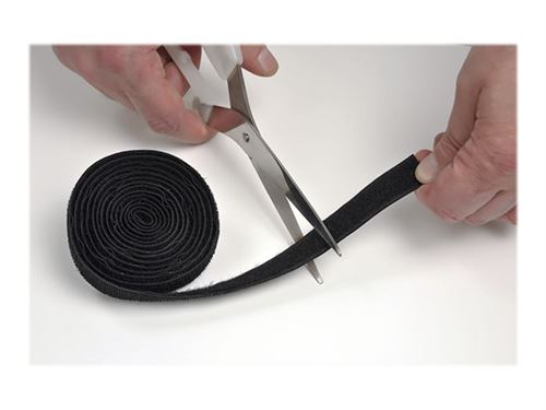 D-Line Cable Tidy Band - Recouvrement pour câble avec fermeture adhésive - noir