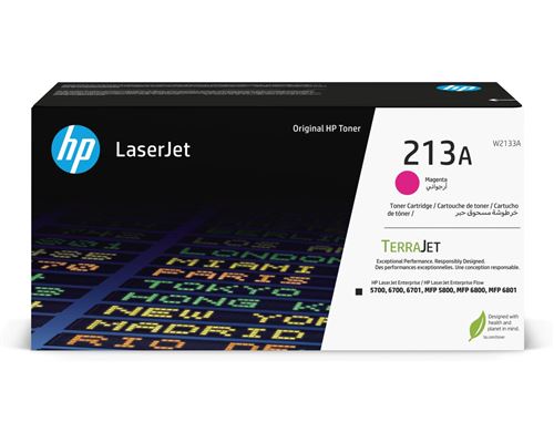 HP 213A - Magenta - origineel - LaserJet - tonercartridge (W2133A) - voor Color LaserJet Enterprise 5700dn, 6700dn, MFP 5800dn, MFP 6800dn