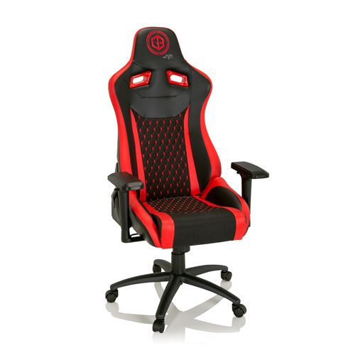 Chaise de Gaming / Chaise de bureau GAMEBREAKER SX 04 Tissu / Similicuir noir / rouge