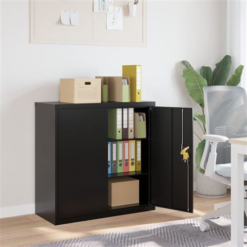 vidaXL Archiefkast 90x40x90 cm staal zwart339730