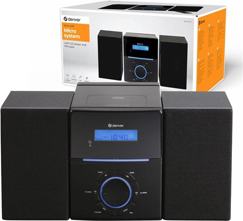 Micro-Chaîne Denver Mca240, Cd, Radio, Aux, Noir