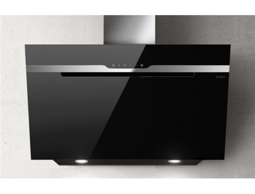 Elica MAJ-ND-BLK-90 Majestic No Drip 90cm Angled Cooker Hood in Black Glass