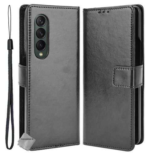 Housse etui coque pochette portefeuille pour Samsung Galaxy Z Fold 4 5G - NOIR - htdmobiles