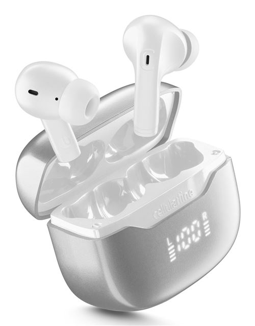 Cellularline 8018080491870 Casque Sans fil Ecouteurs Appels/Musique Bluetooth Blanc