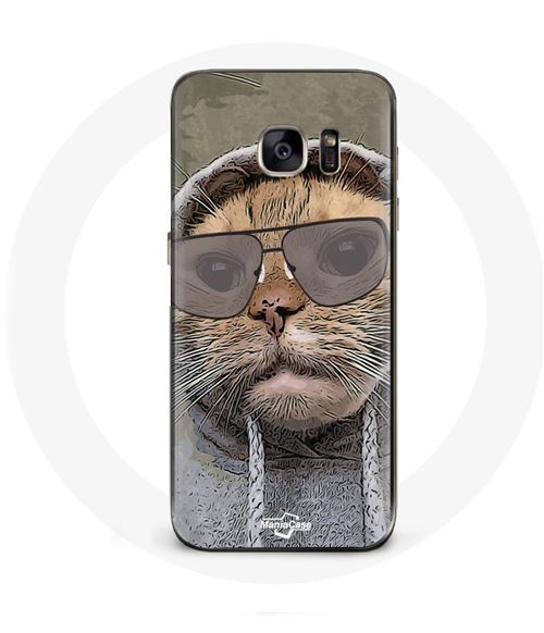 Coque pour Samsung Galaxy S6 Chat avec une capuche photo drole Animaux Maniacase