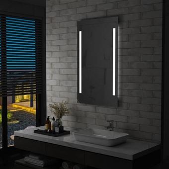 vidaXL Miroir mural à LED pour salle de bains 60x100 cm - 1