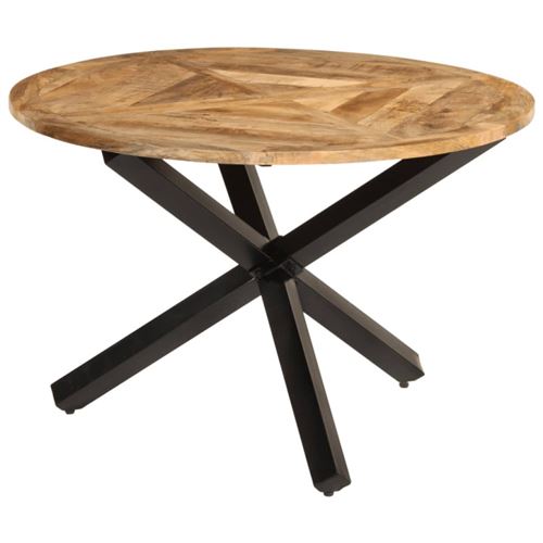 Non Communiqué Bois Table A Manger Fixe Sans Tiroir 2 Personnes Rond En Massif L 110 Cm