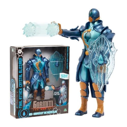 Gormiti, Figurine articulée 15 cm, Gormiti avec Arme, Modèle Eau - AQU, pour Les Enfants à partir de 4 Ans, GRV204 Gormiti, Figurine articulée 15 cm, Gormiti avec Arme, Modèle Eau - AQU, pour Les Enfants à partir de 4 Ans, GRV204