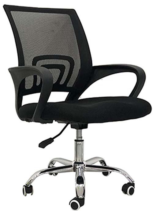 Versa - Chaise de bureau hauteur ajustable dossier ajouré noir