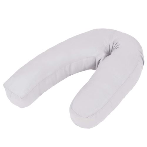 vidaXL Coussin de grossesse en forme de J 54 x 43 cm Gris