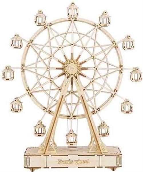 Robotime Puzzle 3D Grande roue 33,8 cm en bois naturel 232 pièces