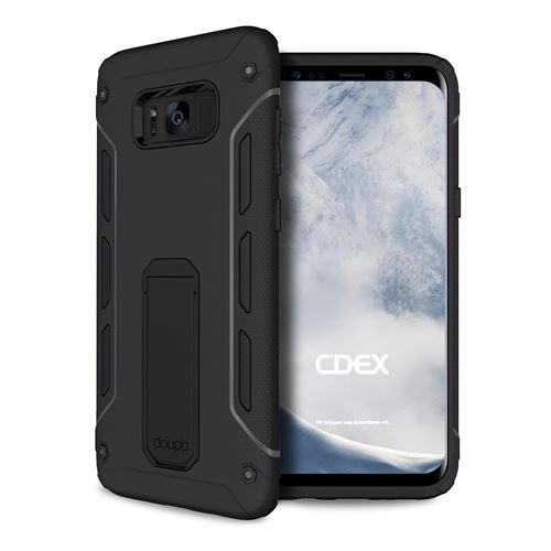 doupi Ultra Kickstand Coque pour Samsung Galaxy S8 Plus avec Support intégré couvercle ouvrable Couverture protection, noir