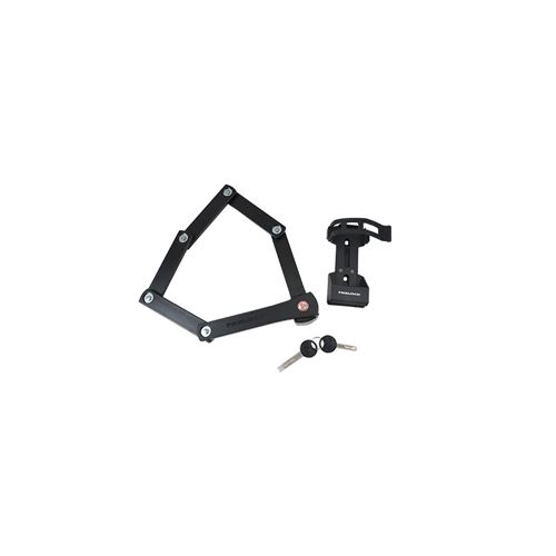 Antivol velo pliable a cle l 75cm trelock fs200 noir avec support