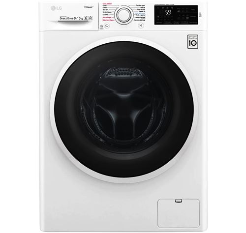 LG F954J60WRS - Machine à laver séchante - largeur : 60 cm - profondeur : 61 cm - hauteur : 85 cm - chargement frontal - 59 litres - 9 kg - 1400 tours/min - blanc