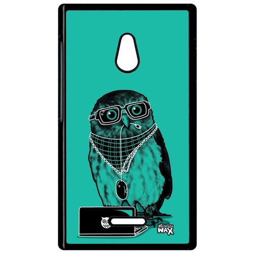 Coque Nokia X2 Hiboux Geek Fond Vert