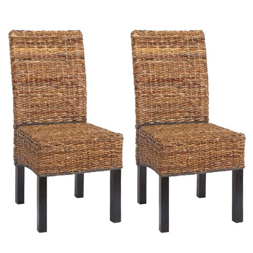 Mendler - Chaise - Feuilles de bananier - 96 cm - Lot de 2 - Image 3
