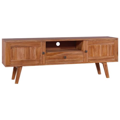 vidaXL Meuble TV 140x30x50 cm Bois de teck massif