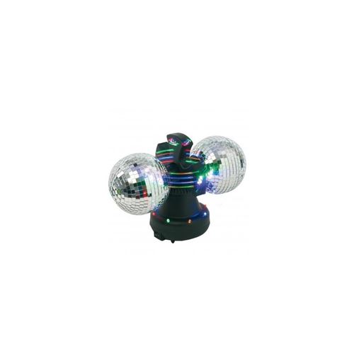 Lampe disco avec 2 boules à facettes rotatives - Luminaire LED pour soirées