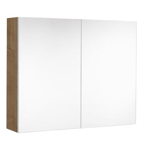 Allibert - Armoire de toilette LOOK - L. 80 x H. 65 cm - Chêne arlington - Juno