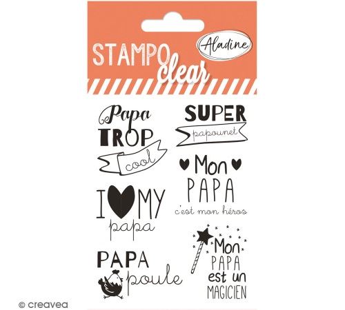 Kit Stampo Clear - Papa - 6 tampons clear