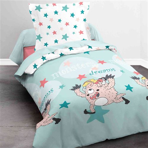 Parrure de Couette 2 PCS 140X200 100% COTON TODAY MONSTER DREAM