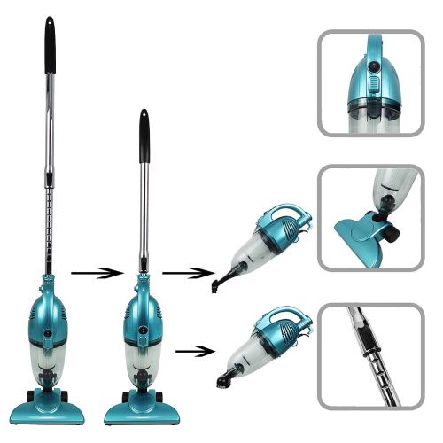 Todeco - Aspirateur 2 en 1 Balai et à Main, Balai Éléctrique, Bleu, Capacité du bac à poussière: 1,3L