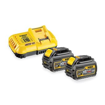 Pack 2 batteries Flexvolt 18V/54V 6Ah/2Ah + 1 chargeur en boite carton - DEWALT - DCB118T2-QW - 1