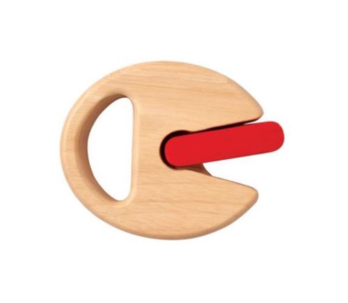 Manhattan Toy castagnette junior 8,9 x 9 cm bois clair/rouge