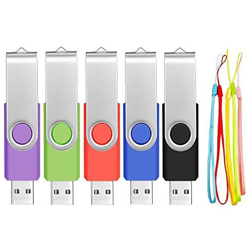 FEBNISCTE bluk Lot de 5 1 Go USB 2.0 Flash Drive Multicolore multicolore