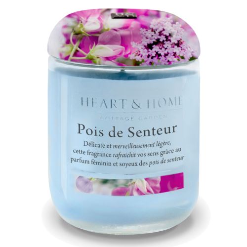 Jarre Bougie à la cire de soja Pois de Senteur