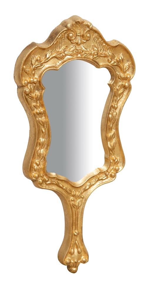 Miroir À La Main Finition Feuille Or Made In Italy