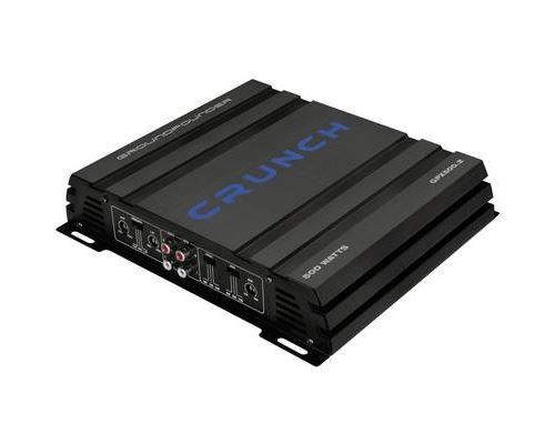 Crunch GPX500.2 2.0 Avec fil Noir amplificateur audio - amplificateurs audio (2.0 canaux, A/B, 12 dB, 4 Ohm, 50-250 Hz, RJ-45)