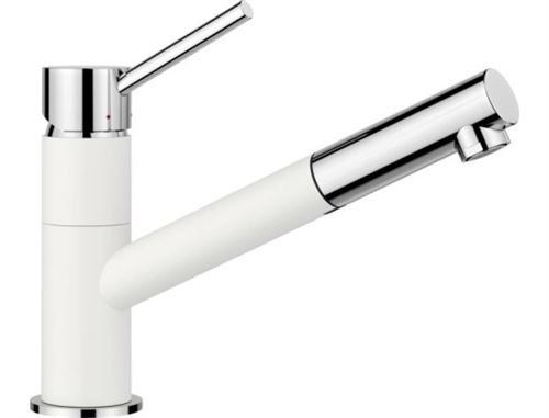 BLANCO Mitigeur avec douchette Kano-S, Douchette extractible, Silgranit, 525040