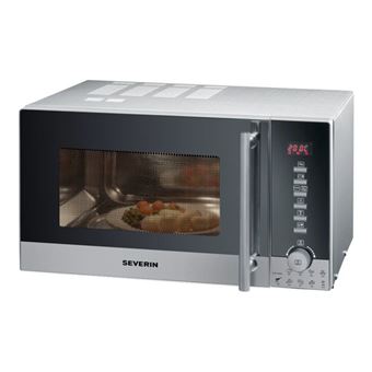 SEVERIN MW 9722 - Four micro-ondes combiné - grill - 20 litres - 800 Watt - inox/argent