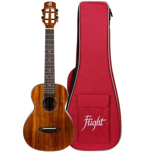 Flight Royal Series Phantom Acacia ukulélé ténor électro-acoustique avec housse