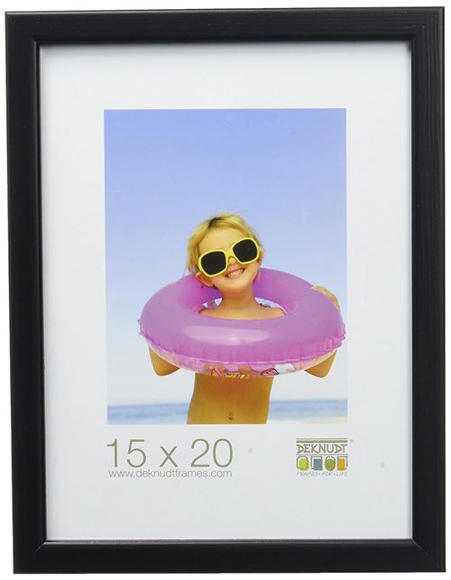 Deknudt Frames S41JL2 Cadre Photo Bois Fin Noir 15 x 20 cm