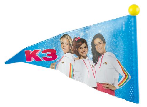 Studio 100 drapeau de vélo K3 junior 150 cm vinyle rose/jaune