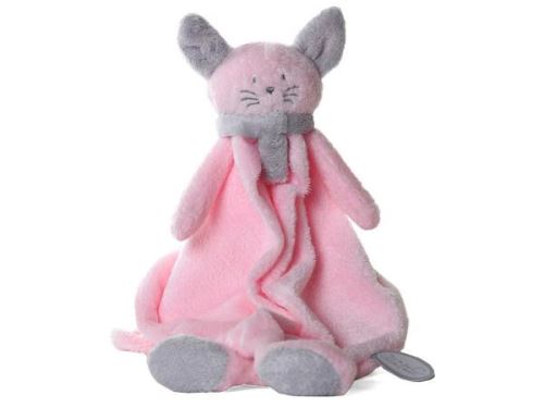 Dimpel - Cléo doudou chat - rose et gris-clair
