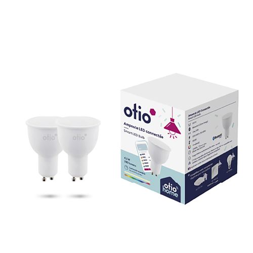 Otio - Pack de 2 spots LED connectés Bluetooth GU10 4,5W