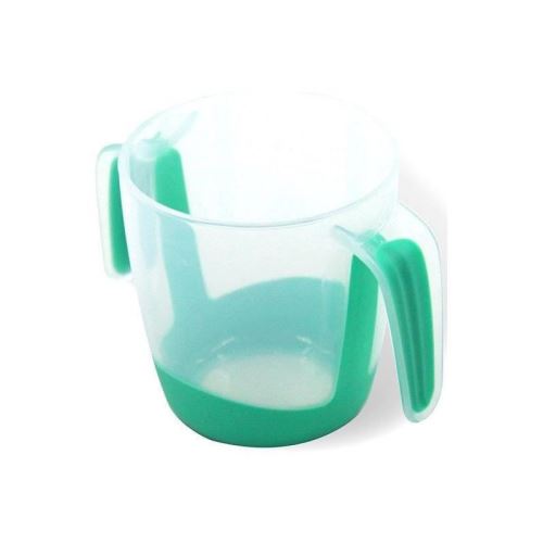 mill'o bébé tasse d'apprentissage a anses - ergonomique - bi-matiere - vert - 22 cl