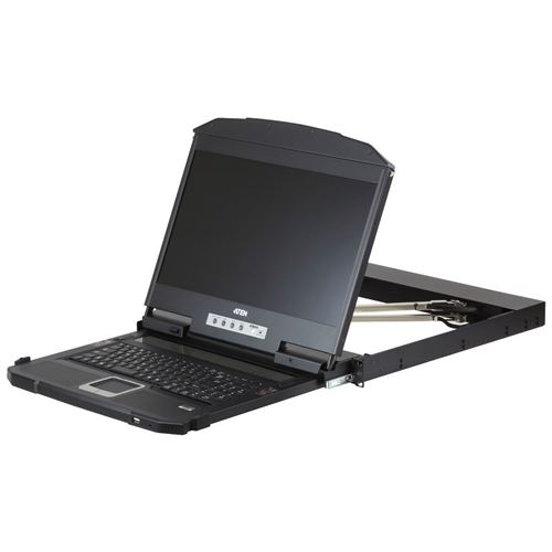 ATEN CL3800NX KVM-Console Console ACL HD WideScreen à double rail et profondeur ultra courte avec une profondeur de 1U (USB / HD